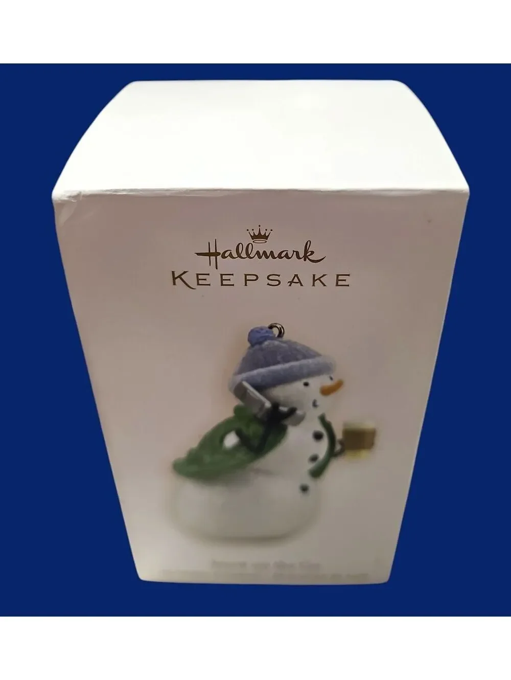 Hallmark Keepsake 2008 Snow on the Go Snowman Ornament w/ Box